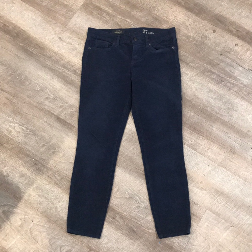 JCREW corduroy toothpick ankle pants Sz 27- french